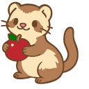 Cute Little Ferret with an Apple cursor
