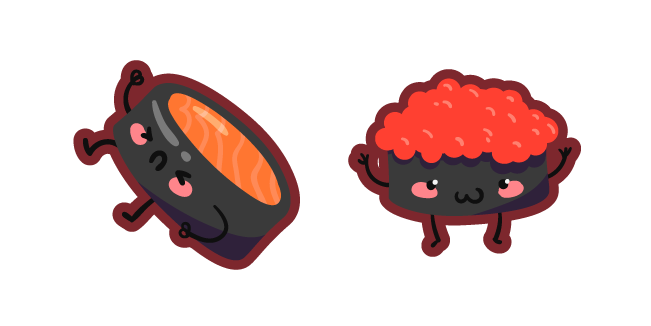 Cute Maki and Ikura Rolls