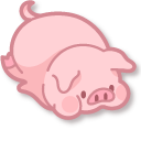 Cute Melancholic Pig cursor