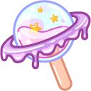 Cute Moon and Cosmic Planet Popsicles cursor