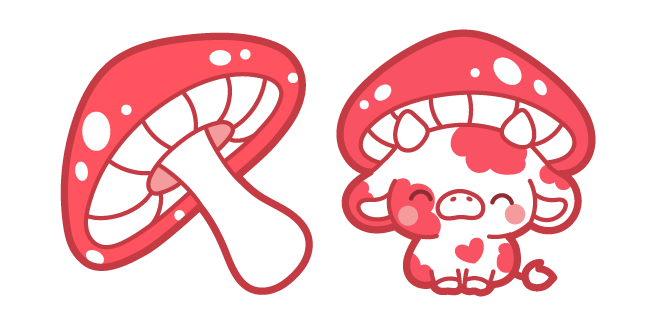 Cute Mushroom and Mushroom Cow