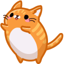 Cute Orange Cat in Box pointer