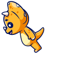 Cute Orange Triceratops pointer