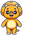 Cute Orange Triceratops cursor