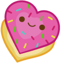Cute Oreo and Donut Hearts cursor
