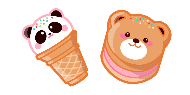 Cute Panda Ice Cream and Bear Pancakes