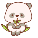 Cute Panda with Bamboo cursor
