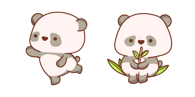 Cute Panda with Bamboo