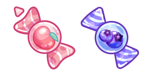 Cute Peach and Blueberry Candies