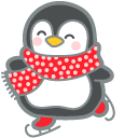 Cute Penguin in Scarf cursor