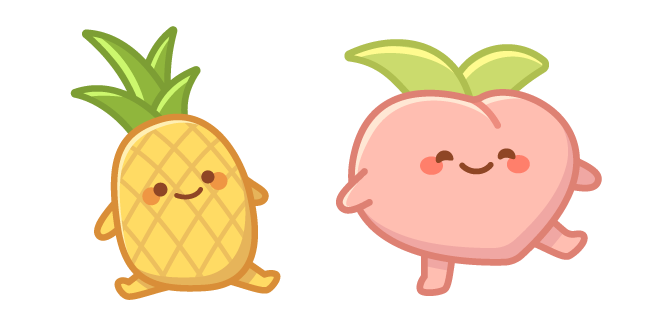 Cute Pineapple and Peach