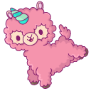 Cute Pink and Cyan Llamas pointer