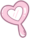 Cute Pink Mirror Heart pointer