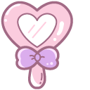 Cute Pink Mirror Heart cursor