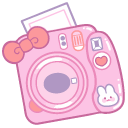 Cute Pink Polaroid and Computer pointer