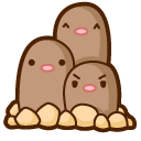 Cute Pokemon Diglett and Dugtrio cursor