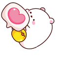 Cute Polar Bear and Chick with a Gift Box pointer