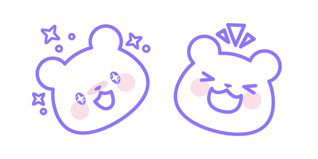 Cute Purple Polar Bear