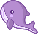 Cute Purple Whale pointer