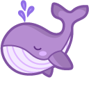 Cute Purple Whale cursor