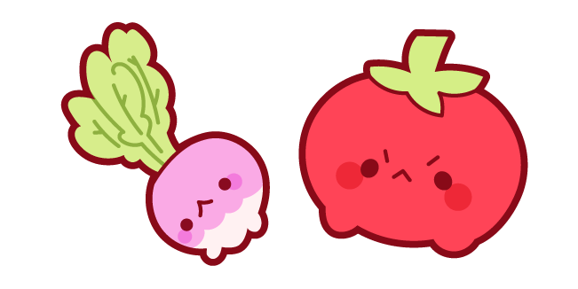 Cute Radish and Tomato