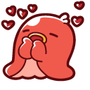 Cute Red Octopus Sausage cursor