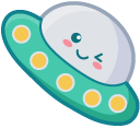 Cute Rocket and UFO cursor