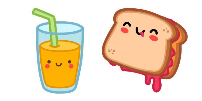 Cute Sandwich and Juice