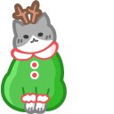 Cute Santa and Deer Cats cursor