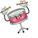 Cute Smiling Drum Set pointer