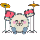 Cute Smiling Drum Set cursor