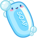 Cute Soap and Shower Sponge pointer