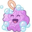 Cute Soap and Shower Sponge cursor