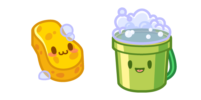 Cute Sponge and Bucket