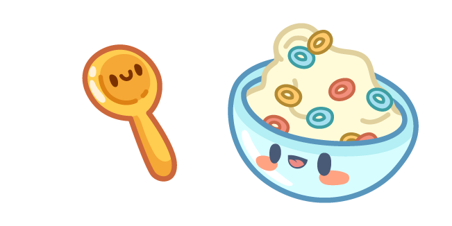 Cute Spoon and Cereal