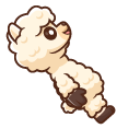 Cute Standing Beige Llama pointer