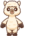 Cute Standing Beige Llama cursor