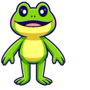 Cute Standing Frog cursor