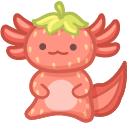Cute Strawberry Axolotls cursor