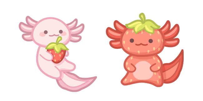 Cute Strawberry Axolotls