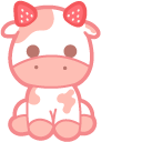 Cute Strawberry Cow and Jam cursor