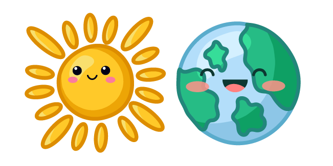 Cute Sun and Earth