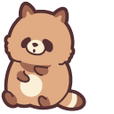 Cute Tanuki and Leaf cursor