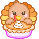 Cute Turkey and Pie cursor