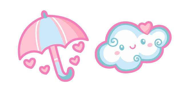 Cute Umbrella and Cloud