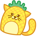 Cute Watermelon and Pineapple Cats cursor