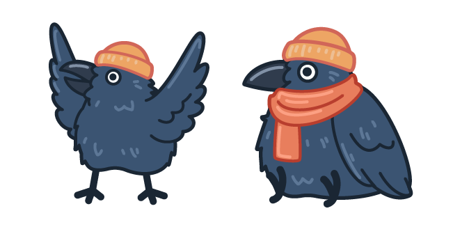 Cute Winter Crow