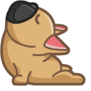 Cute Yoga Bulldog pointer