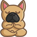 Cute Yoga Bulldog cursor