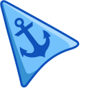 Anchor on Light Blue Background pointer